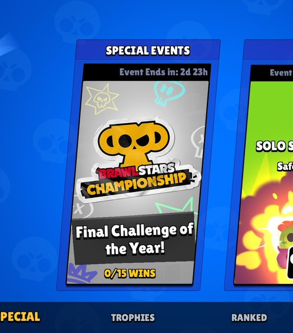 mikenba22's tweet photo. The last monthly Brawl Stars challenge is here!😥
Get 15 wins before 4 losses to get a chance to compete in @Brawl_esports. Good luck, you'll need it!
#BrawlStars #BrawlEsports #MonthlyFinals https://t.co/O19MkAMRWu
