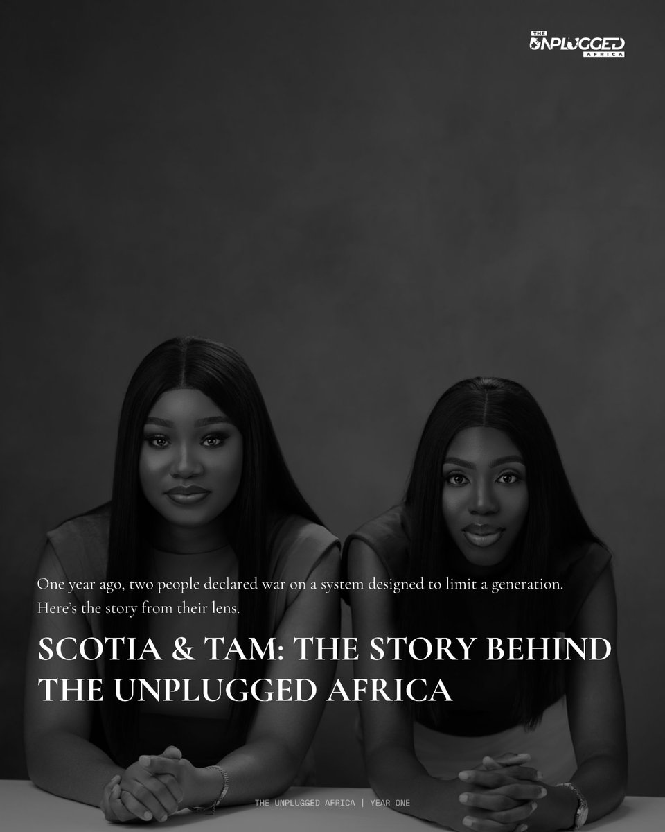 The_unpluggged's tweet photo. One year ago, a vision was born.

A vision born from a burden for a generation of young Africans navigating a system built to leave them disadvantaged.
We took the first step. Then another. Then another.

Every giant stride begins with consistent steps.

🧵👇 https://t.co/kc0SRtLV54