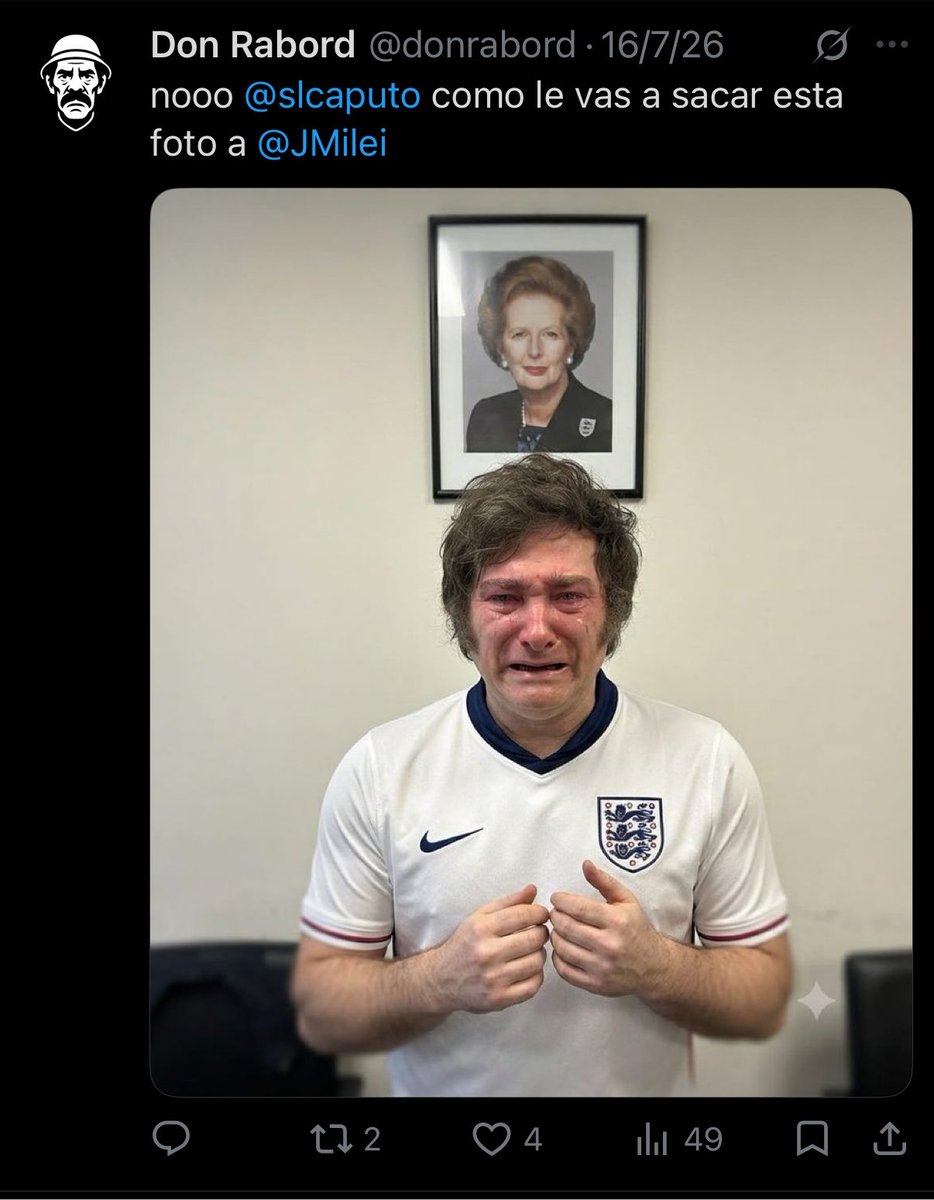 maxbro96's tweet photo. @donrabord @eldudas19 @NegroCensurado Más o menos como vos que no podía alegrarse de la victoria contra Inglaterra sin pensar en Milei?

Cogido mental https://t.co/YtA1GJQXc8