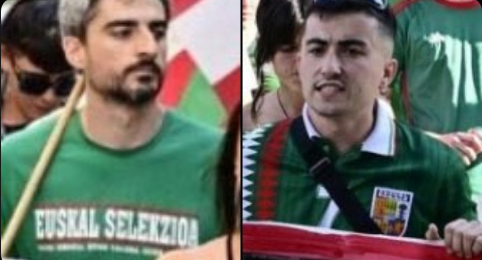 voxsincomplejo's tweet photo. 🚨 POR FAVOR, NO DIFUNDIR LAS CARAS DE LOS ETARRAS IMANOL RODRÍGUEZ ZALDÚA Y AITOR RODRÍGUEZ ZALDÚA QUE AGREDIERON BRUTALMENTE A UN CHAVAL DE 16 AÑOS POR LLEVAR UNA BANDERA DE ESPAÑA,QUE SE ENFADA PEDRO SÁNCHEZ 🚨 https://t.co/KIT5k1D6g5