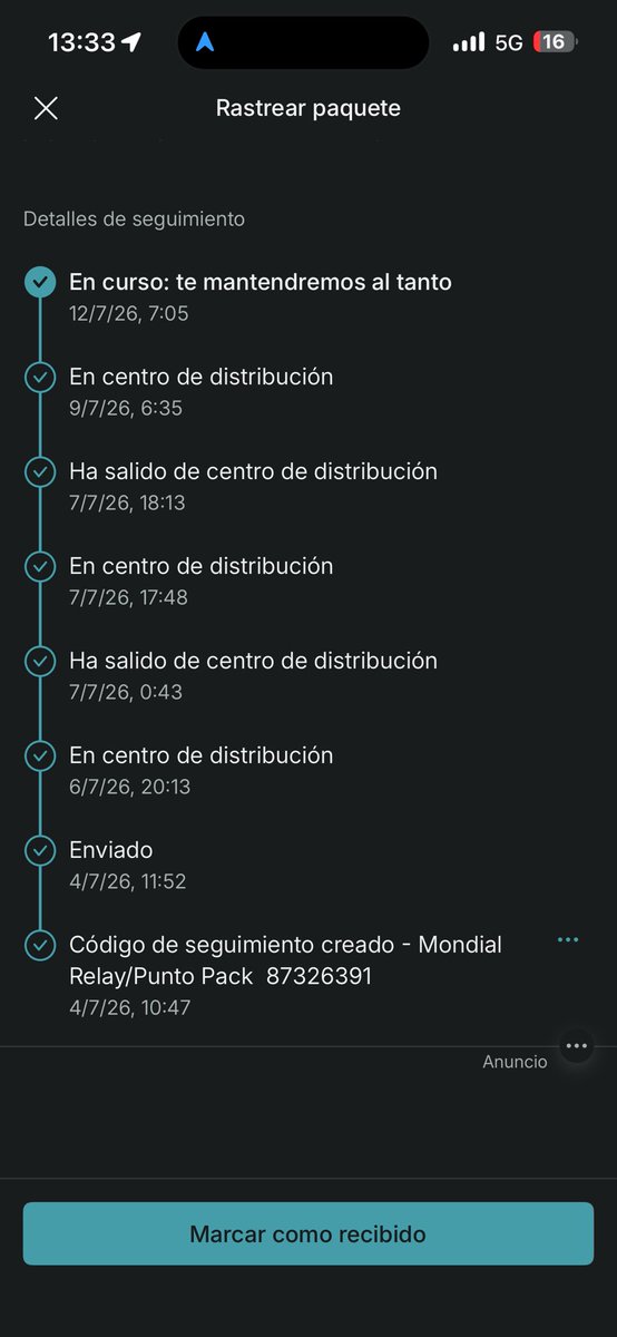 sandravp95's tweet photo. @NitaRinconsita @vinted Siempre que he comprado a Países Bajos se para en Madrid primero, en el Hub San Fernando, nunca viene directo a Barcelona. No especifica en qué puntos o agencias se ha parado exactamente. Pero ha recorrido un camino normal. Simplemente se le ha perdido la pista en el Hub https://t.co/iIEgSO2NQK