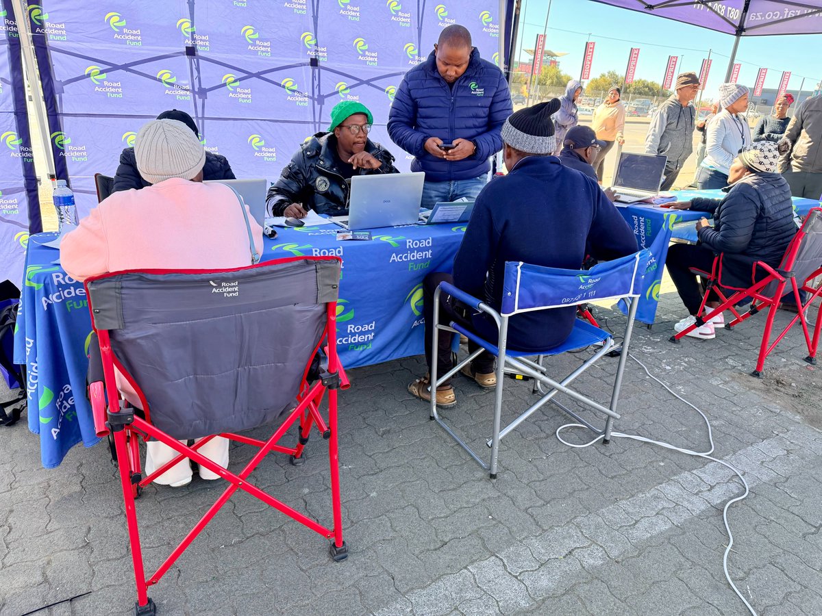 RAF_SA's tweet photo. 📍The Road Accident Fund is at Twin City Mall assisting claimants with claim status checks and educating the community on the benefits and support available to road accident victims and their families.

Visit us for more info.
#ICare² #LetsStaySafeTogether #PublicEducation https://t.co/j876FBkDWQ