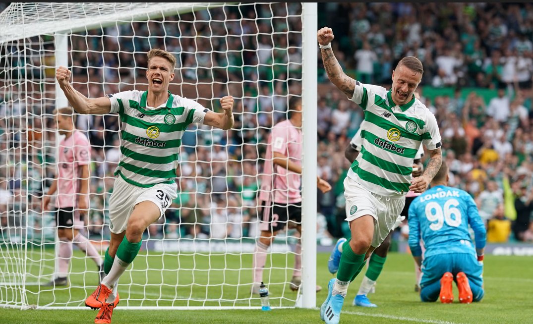 CollowWillie's tweet photo. ON THIS DAY 24th JULY 2019 
Celtic 5-0 Kalju, European Cup Second Qualifying Round 
Kalju are from Estonia 
Griffiths started, and scored an incredible free kick. Goals -  Ajer 37, Christie 44, 65, Griffiths 45-3, McGregor 77 ☘️☘️ https://t.co/44J7bKBwNh