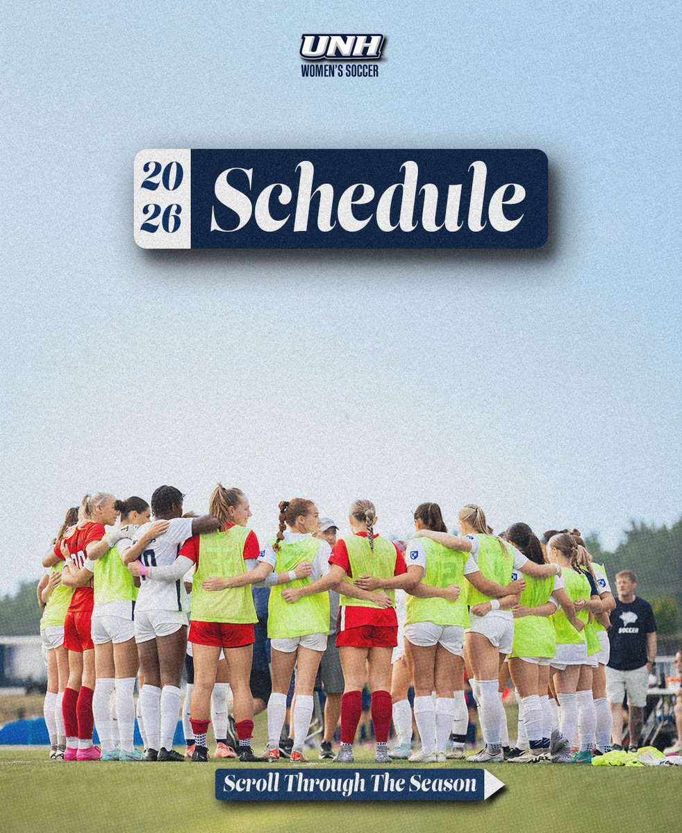 UNHWSOC's tweet photo. The path is set. ⚽️

From opening day to the @AmericaEast stretch, your Wildcats are ready for 2026. Check out the full schedule and start counting down to kickoff!

Schedule ➡️ https://t.co/XKoSNU9oZ8
Book Travel ➡️ https://t.co/O4o2fihxpH

#BeTheRoar https://t.co/xBIPtCXjPO