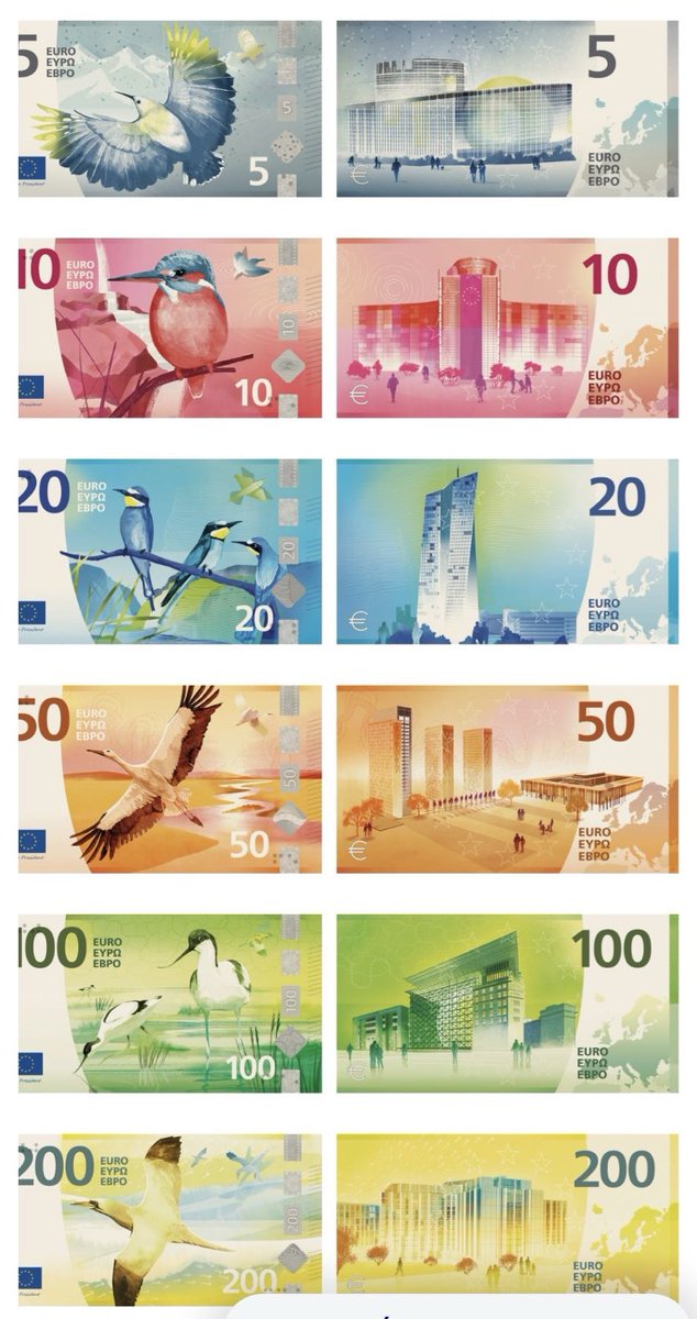 LaRodeusePale's tweet photo. Apparemment le thème des oiseaux migrateurs seraient pour illustrer le fait qu’ils circulent de manière libre dans tous les pays de l’UE, sans frontières et sans être attachés à un pays en particulier.

J’aime bien cette symbolique. 😊 https://t.co/7Aq4Pq7mhy