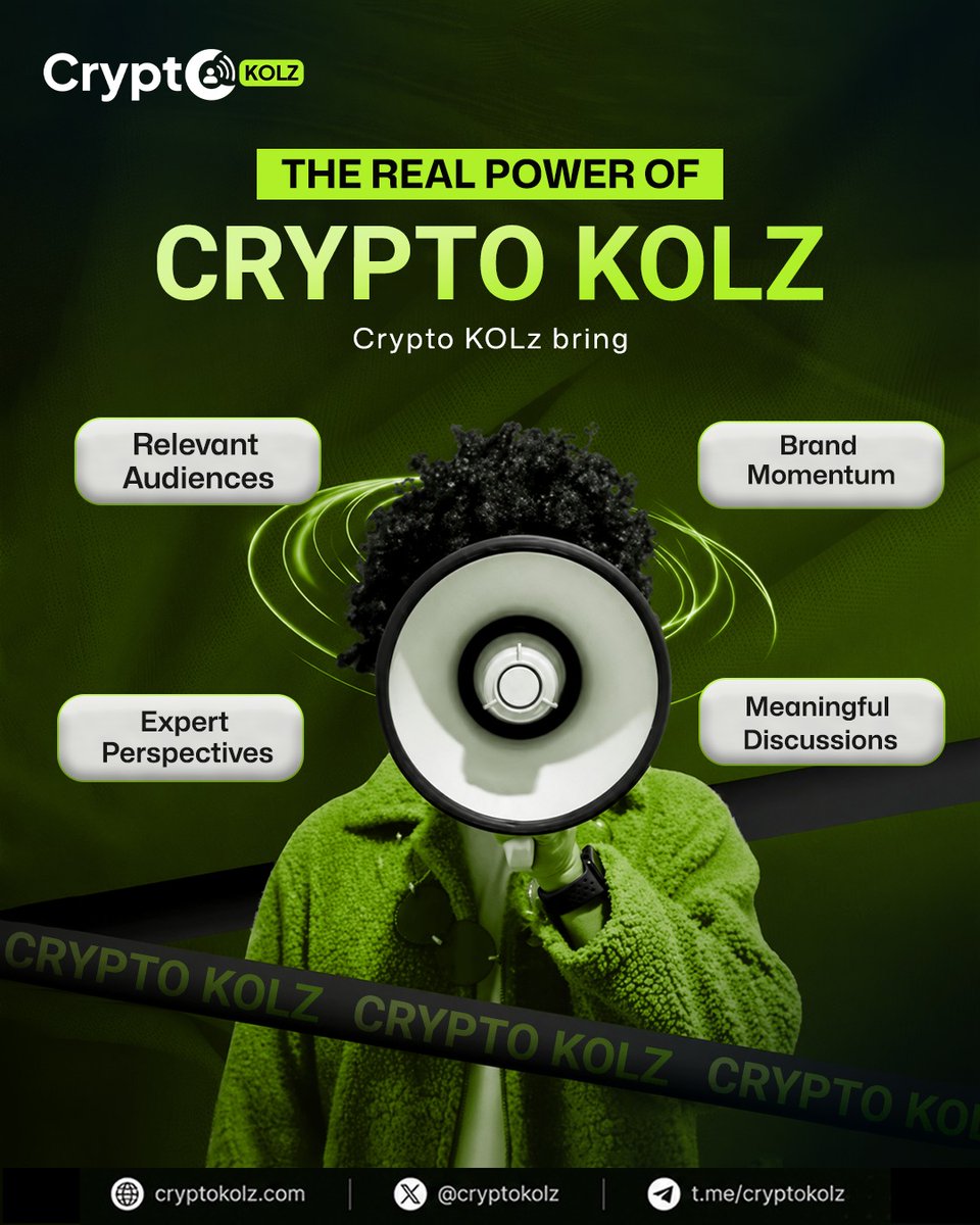 cryptokolz's tweet photo. The Real Power of Crypto KOLz🔥

Crypto KOLz are more than content creators — they are trusted voices helping Web3 brands connect with the right communities. 

🌐https://t.co/RQrlIAVHaZ

#CryptoKOLz #KOLz #Crypto #Web3 #KOLImpact #KOLMarketing https://t.co/msq7cjpGeU