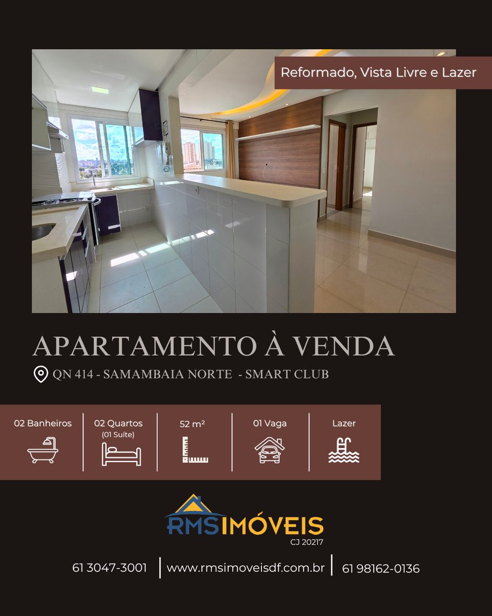 RMSimoveisdf's tweet photo. 🏡 Smart Club | Samambaia Norte

2 quartos (1 suíte), nascente, vista livre, reformado, porcelanato, planejados e lazer completo. 📍 Excelente localização.

💰 R$ 350 mil | Cond. R$ 502

📲 (61) 98162-0136

#ApartamentoAVenda #SamambaiaNorte #ImóveisDF  #SmartClub #SeuNovoLar https://t.co/G0gBUWXJJ9