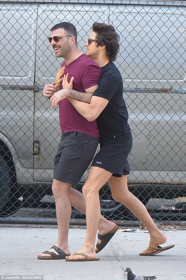 nzubegoodluck80's tweet photo. So in love! Zachary Quinto and boyfriend Miles McMillan pack on the PDA in NYC https://t.co/jGrKHQ05w7
