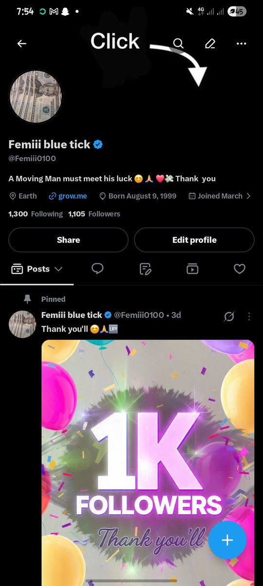 Femiii blue tick tweet media