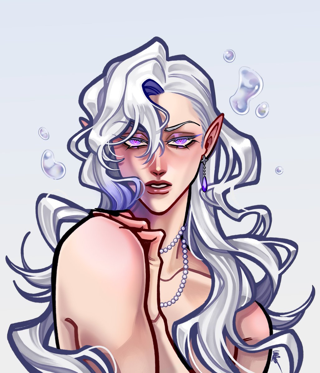 Mob_Shiba's tweet photo. The colors are totally different on cellphone I'm going to die bye.

Here's the Iudex of Fontaine in a yassified version

#Neuvillette https://t.co/w9aOE2m68L