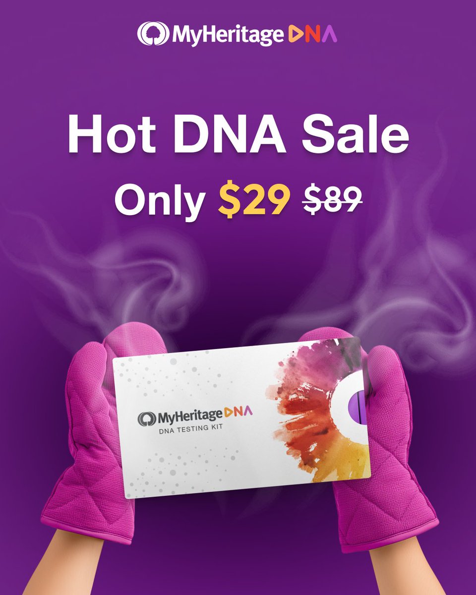 MyHeritage's tweet photo. 🔥 Days left, not weeks. $29 DNA Kit — grab it now.

👉 https://t.co/A58nEOCqy4 https://t.co/wPXGLHkn7b
