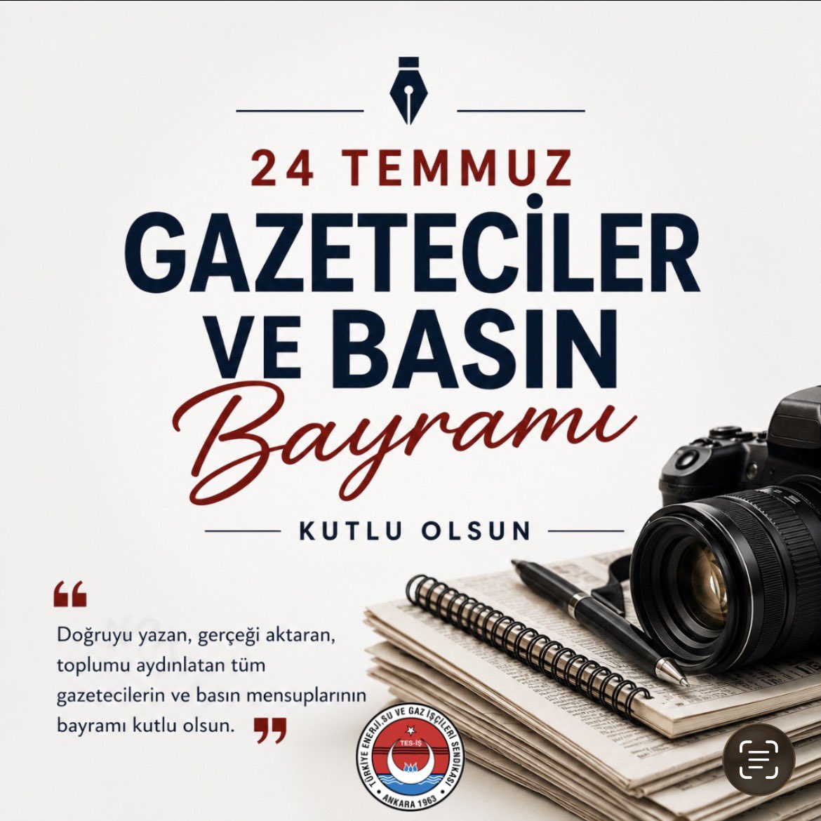 tes_is1963's tweet photo. 24 Temmuz Gazeteciler ve Basın Bayramı Kutlu Olsun

Kamuoyunun doğru, tarafsız ve zamanında bilgilendirilmesi için büyük bir özveriyle çalışan tüm gazetecilerimizin ve basın emekçilerimizin 24 Temmuz Gazeteciler ve Basın Bayramı'nı kutluyorum.

Demokrasinin vazgeçilmez unsurlarından biri olan basının özgürce görev yapabilmesi; gazetecilerin ekonomik, sosyal ve mesleki haklarının güvence altına alınmasıyla mümkündür. Bugün birçok basın emekçisi düşük ücret, güvencesiz çalışma, işsizlik baskısı ve sendikal örgütlenmenin önündeki engeller gibi önemli sorunlarla karşı karşıya kalmaktadır.

Emeğin onurunu savunan bir anlayışla basın çalışanlarımızın mesleklerini sendikal hak ve özgürlüklerle insana yakışır koşullarda icra edebilmelerini temenni ediyoruz.

Bu vesileyle, halkın haber alma hakkı için fedakârca görev yapan tüm gazetecilerimize ve basın emekçilerimize teşekkür ediyor; görev başında hayatını kaybeden basın mensuplarını rahmet ve saygıyla anıyor, tüm basın camiasına sağlık, başarı ve esenlik diliyorum.

İrfan KABALOĞLU
TES-İŞ Sendikası Genel Başkanı