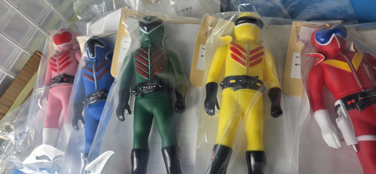 秘密戦隊ゴレンジャー 5体セット アカ アオ キ モモ ミド レインボー