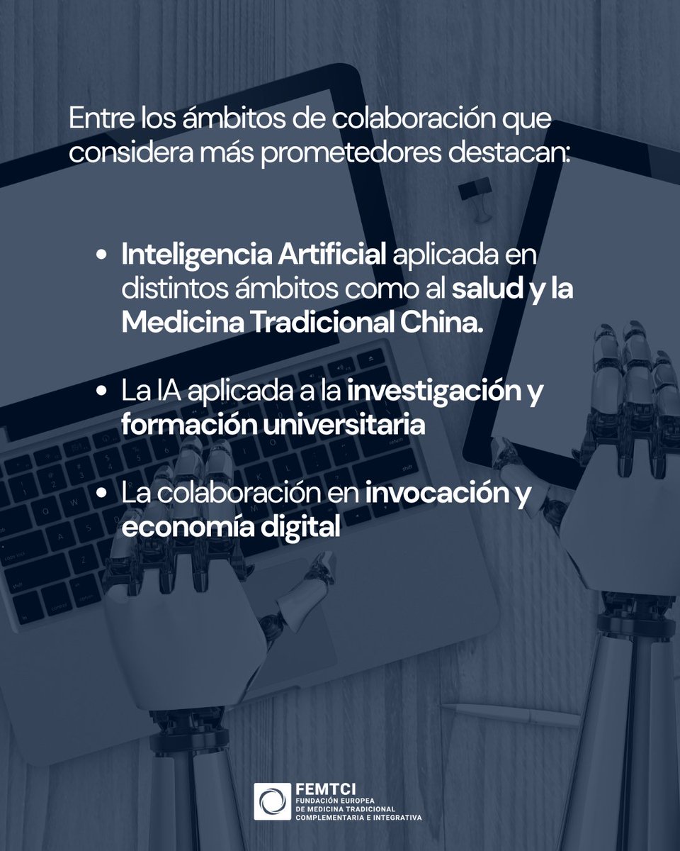 FEMTC's tweet photo. Con motivo del 105.º aniversario del Partido Comunista de China, CGTN Español entrevistó al Dr. Ramón M. Calduch sobre el futuro de la cooperación entre China y España en ámbitos como la MTC, la IA aplicada a la salud, la investigación y la formación.
#China #España #MTCI https://t.co/8q4YwfLAcS
