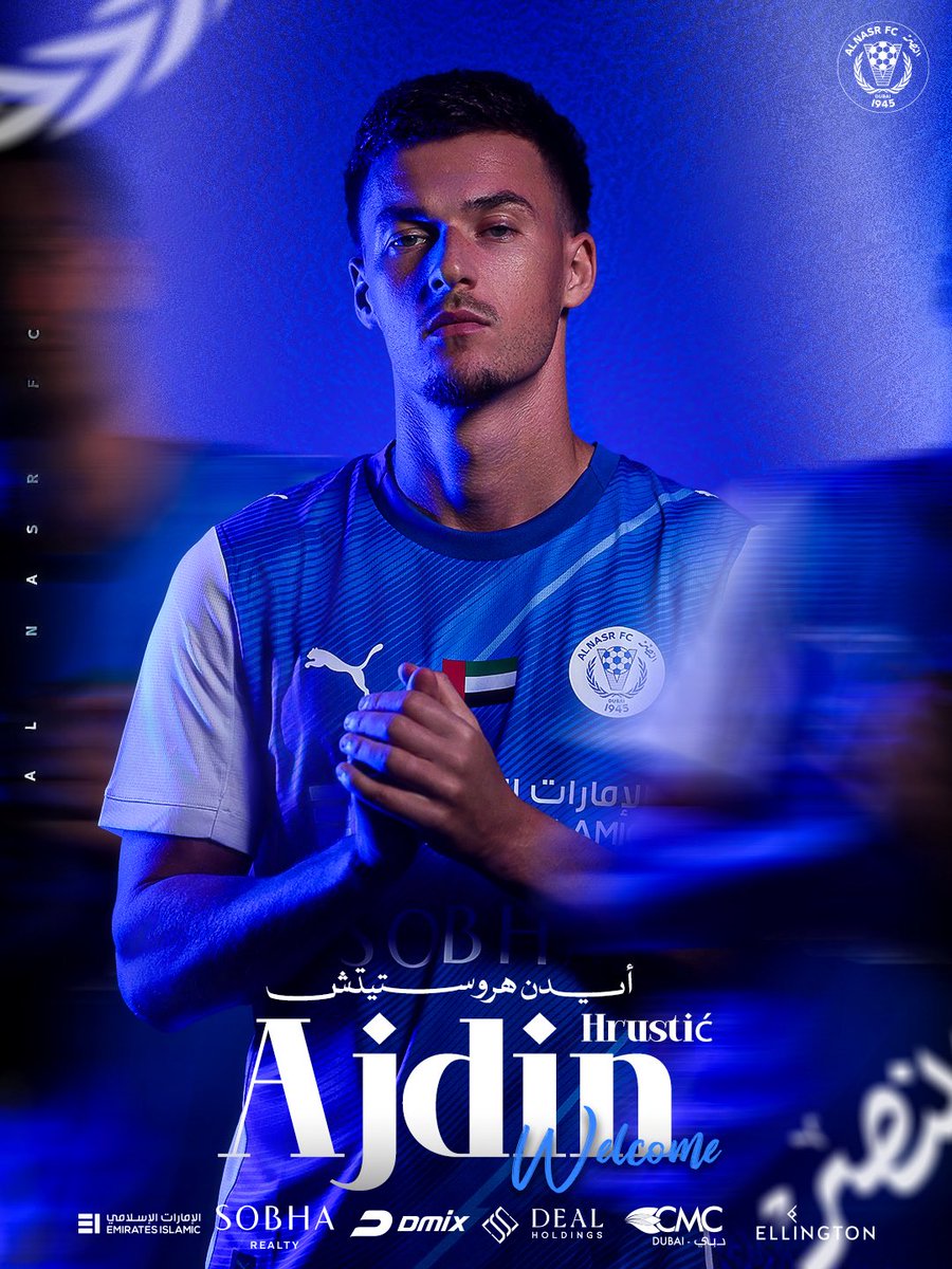 ALNasrSC's tweet photo. نقدّم لكم لاعبنا الجديد، أيدين هروستيتش 🔵 https://t.co/i802ZviqEO