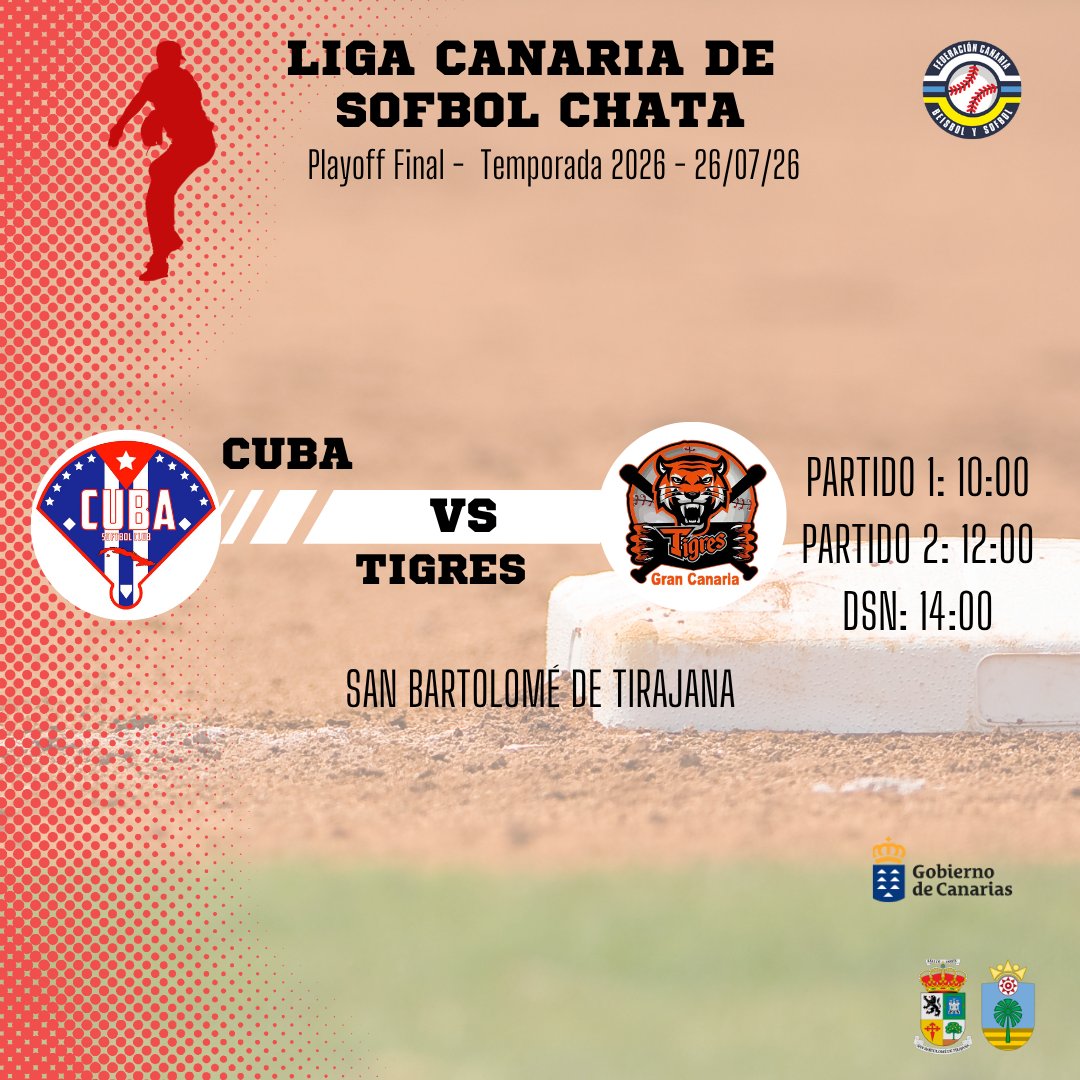 FCanariaBS's tweet photo. La actividad se completa con una nueva jornada de la Copa Canaria de Sófbol Máster +45 y la continuación del playoff final de la Liga Canaria de Sófbol Chata.

¡Mucho ánimo a todos los equipos y especial apoyo al Tenerife Marlins en su lucha por el título! ⚾🥎 https://t.co/SXFS8nV4Ba