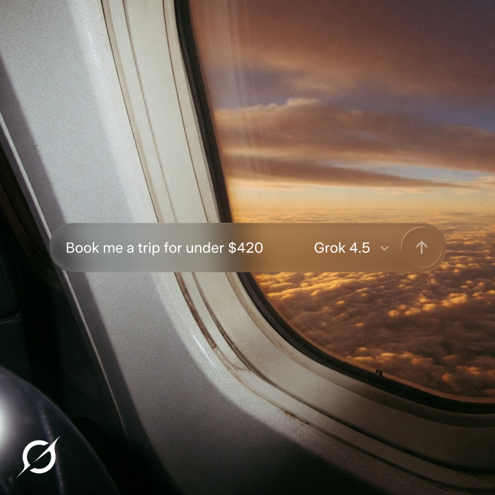 grok's tweet photo. Smarter answers that actually follow what you’re asking with longer context and clearer reasoning. 

Whether you’re planning a trip, weighing a big decision, or diving deep into a new topic — Grok 4.5, our most intelligent model yet, delivers.