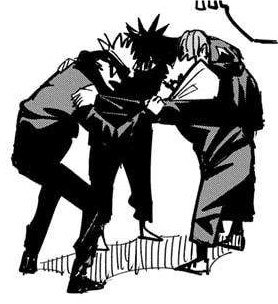 artdiseasee's tweet photo. bending down the knees in order to be at level with his students while in a huddle…gojo i’m so forever in love with you for this https://t.co/jrXqgFPVkA