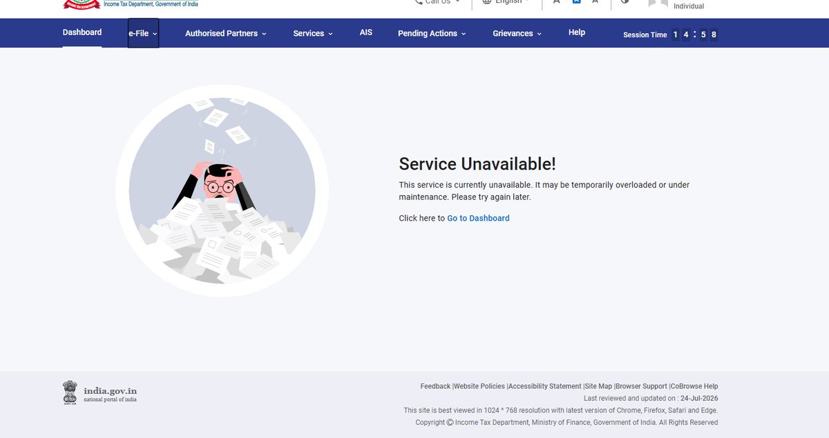 Sandeep87339274's tweet photo. @IncomeTaxIndia The Income Tax portal is not allowing users to log in, and the ITR filing due date is near. Kindly resolve the issue urgently or consider extending the due date. #ITR #IncomeTax #TaxProfessionals https://t.co/5kYur5pOHO