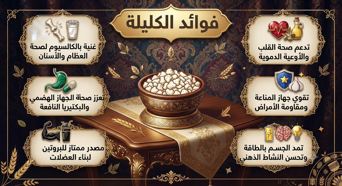 tabibdz's tweet photo. الكليلة مقوية للعظام مفيدة جدا لهشاشة العظام 

😍 تعتبر الكليلة (أو "التيكمارين")، وهي نوع من الأجبان المجففة التقليدية اللتي تزخر بها الجزائر وبعض الدول العربية ، كنزاً غذائياً غني  بالفوائ�� الصحية؛

👌 فهي مصدر غني جداً بالبروتينات المفضلة لصحة العضلات والعظام، وتتميز بأنها سهلة الهضم وتعد خياراً صحياً وآمناً لا يسبب ارتفاعاً
في الكوليسترول الضار

⭐🦵💪 بناء العضلات والعظام: بفضل محتواها العالي من البروتينات والكالسيوم الطبيعي، تعد مفيدة جداً لتقوية العظام وهشاشة المفاصل، كما يوصي بها المختصون لدعم نمو الأطفال
وتلبية احتياجات النساء المرضعات.

🌱 تعزيز صحة الجهاز الهضمي: تساهم في تنظيف المعدة وتخليصها من العوالق والفضلات، وتعتبر خياراً خفيفاً على الأمعاء مقارنة ببعض الأجبان الصناعية الدسمة.

ان أعجبك الموضوع شاركه لتعم الفائدة ❤️