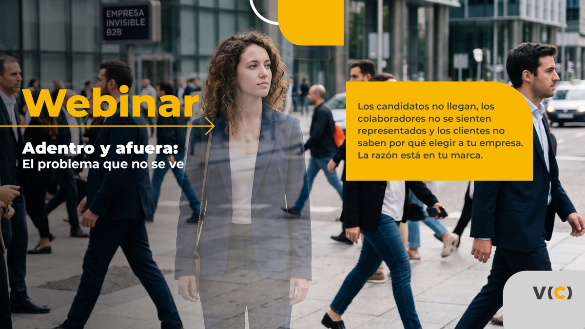 Vector_C_'s tweet photo. ¿Los candidatos no llegan y tus clientes no saben por qué elegirte? La razón está en tu marca. 

Súmate al webinar gratuito "Adentro y afuera: El problema que no se ve" y aprende a crear awareness positivo 🚀. 

Lun 10/08 - 17h (AR)

Inscripción: https://t.co/6KC7SfLx64 https://t.co/IIwVacioTp
