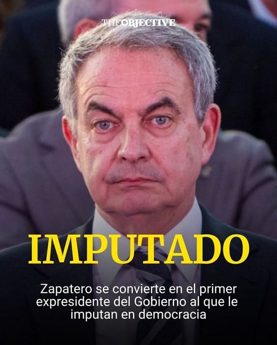 OUJusticia's tweet photo. Rodríguez Zapatero imputado pa la cárcel.
https://t.co/qdfMXpfH5u https://t.co/lduMX6EzeC