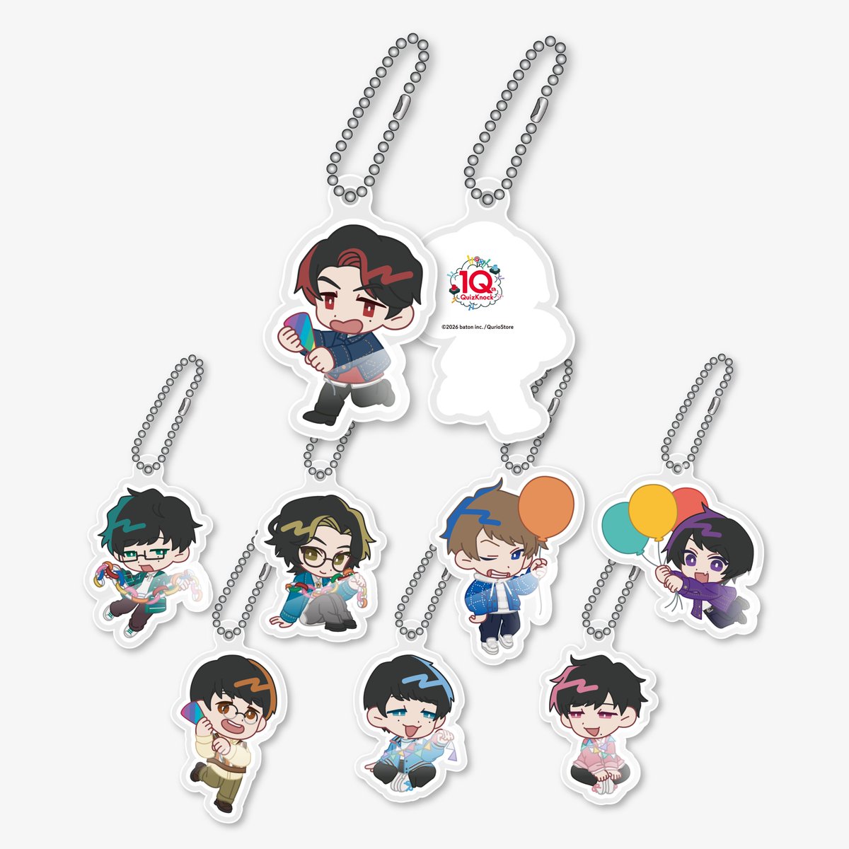 qk_10th's tweet photo. ＼グッズ情報📣／

「QuizKnock10周年 パーティーアクリルキーホルダー」の販売が決定しました！

#QurioStore での先行販売を予定しております。
詳しくは続報をお待ちください🙌

#QuizKnock10周年プロジェクト https://t.co/3phiVByNYb