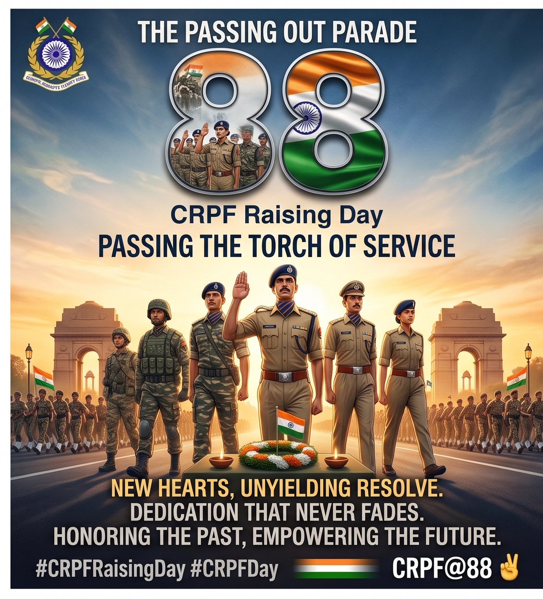 Phool_Singh4's tweet photo. ❤️ Service Beyond Duty. Courage Beyond Words. For 88 years, CRPF has exemplified selfless service and national commitment. Saluting every warrior. CRPF@88 🇮🇳 #CRPFRaisingDay #CRPFDay https://t.co/mu6a6gbBUf