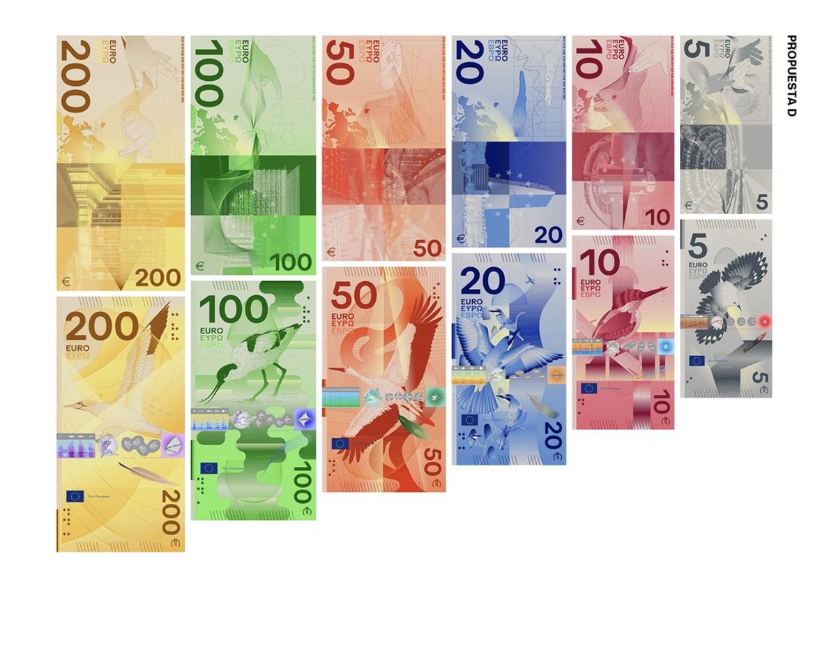 trineor's tweet photo. DESIGN D) J’apprécie l’envie de faire quelque chose de plus éclatant, mais trop bordélique illisible sur les rectos et trop fade insipide sur les versos.

3/5, partagé. https://t.co/j3I7ABadYz