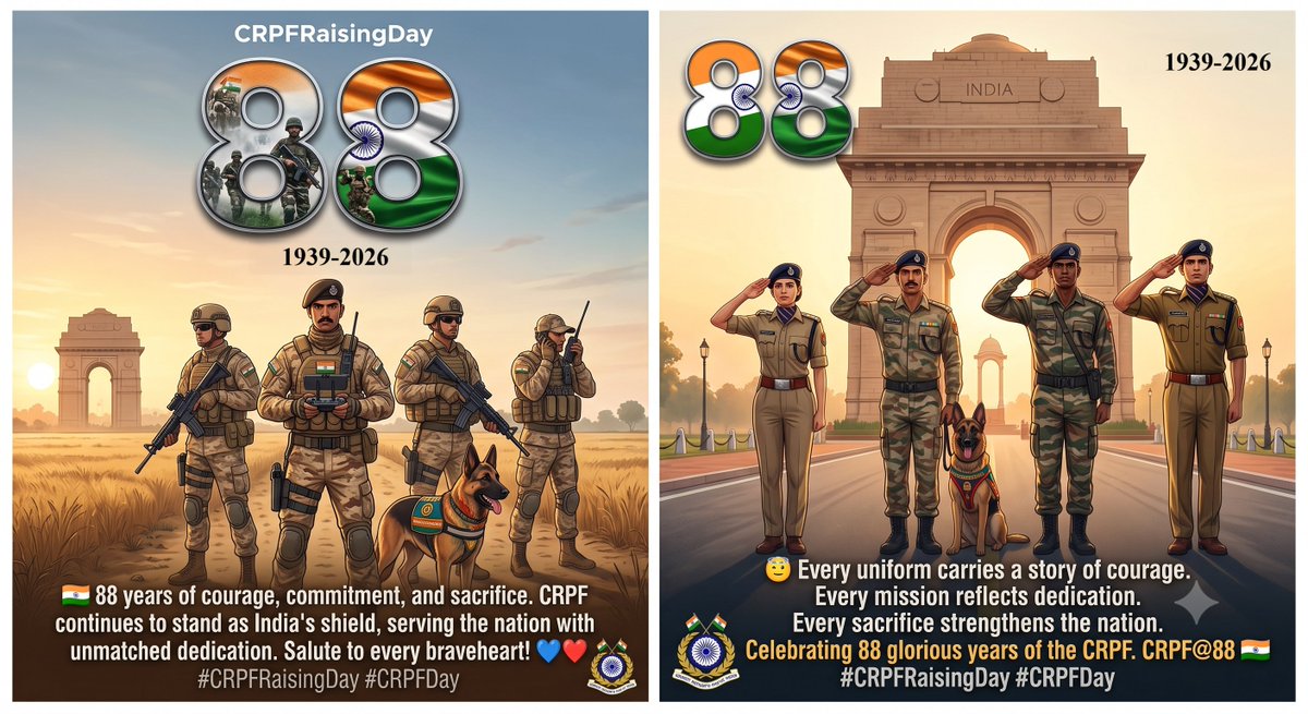 Phool_Singh4's tweet photo. 🌍 From peacekeeping to humanitarian assistance, CRPF has always answered the nation's call with dedication and compassion. CRPF@88 ❤️🇮🇳 #CRPFRaisingDay #CRPFDay https://t.co/6Fqey7BAXh