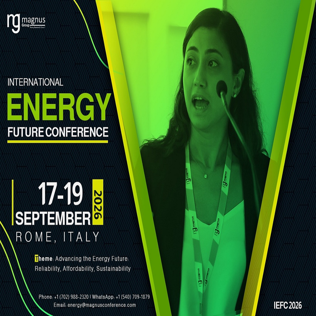magnus_group's tweet photo. 🔋 What will the future of energy look like? Be part of the conversation at IEFC 2026! Share your research, discover cutting-edge innovations, and network with global experts in Rome, Italy, Sept 17–19, 2026. ⚡
🔗 https://t.co/pqF8ChCxAT
#EnergyCongress #EnergyConferences https://t.co/2IoS97NOj0