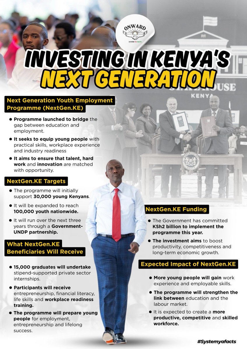 SeyMonicah's tweet photo. From classrooms to careers, #NextGenKE is ensuring young Kenyans gain practical experience that employers value. This is how we build a competitive workforce. Skills To Jobs #InvestingInTheNextGen https://t.co/2POdfpR8ED