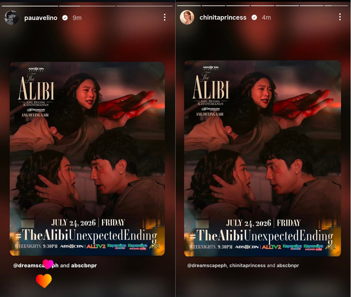 LenyMartin11032's tweet photo. Let's go finale episode na.. 

KIMPAU THE ALIBI FINALE 

#TheAlibiUnexpectedEnding https://t.co/FVt1XVJl0x