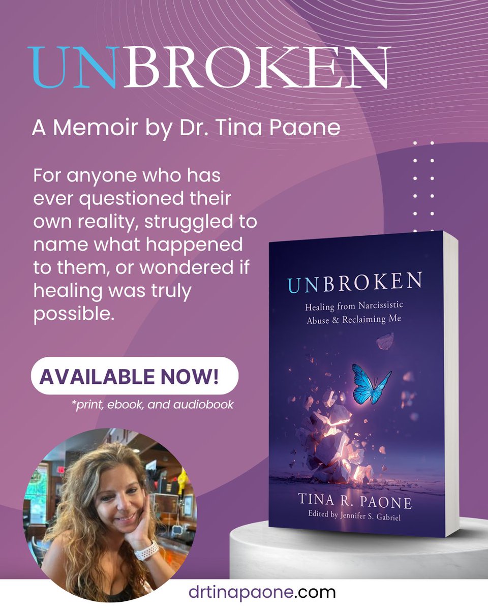DrPaone's tweet photo. This is not just a story about what happened. It is a story about what it takes to survive, to tell the truth, and to reclaim your life. Unbroken is available wherever books are sold. #abuse #healing #narcissisticabuse #domesticviolence #therapy https://t.co/MWN3FWgeoN