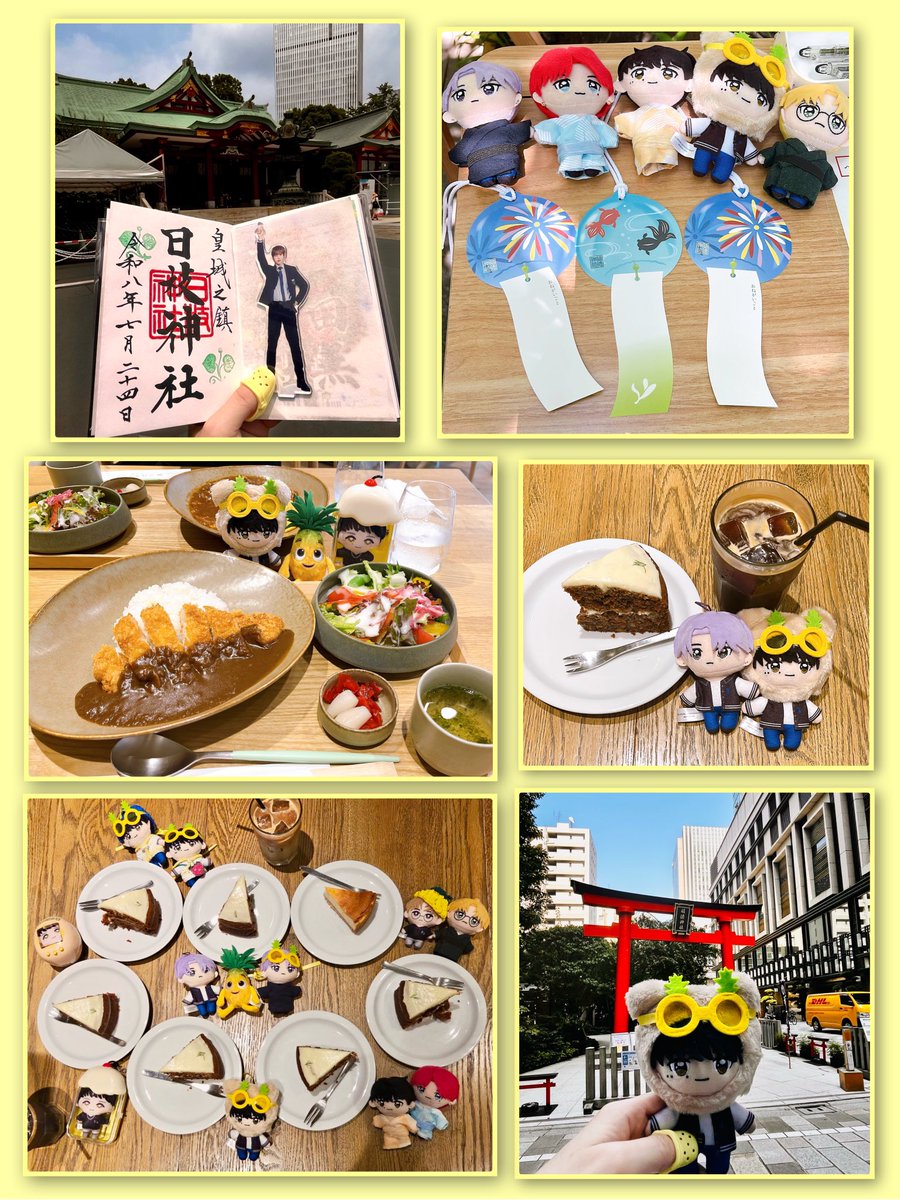MINIhappy113's tweet photo. 今日は当選祈願とたじくんの腰の回復をお祈りして来ました⛩️フェンファンのキャロットケーキおいしかったし居心地良い素敵なカフェだったからまたぜひ行きたい💜たくさんのMINIちゃんにも会えて楽しかった😊
そして改めて柾哉くん高校生家族の出演おめでとう✨ヒット祈願にも行かないと！ https://t.co/XVTJnf1FJ8