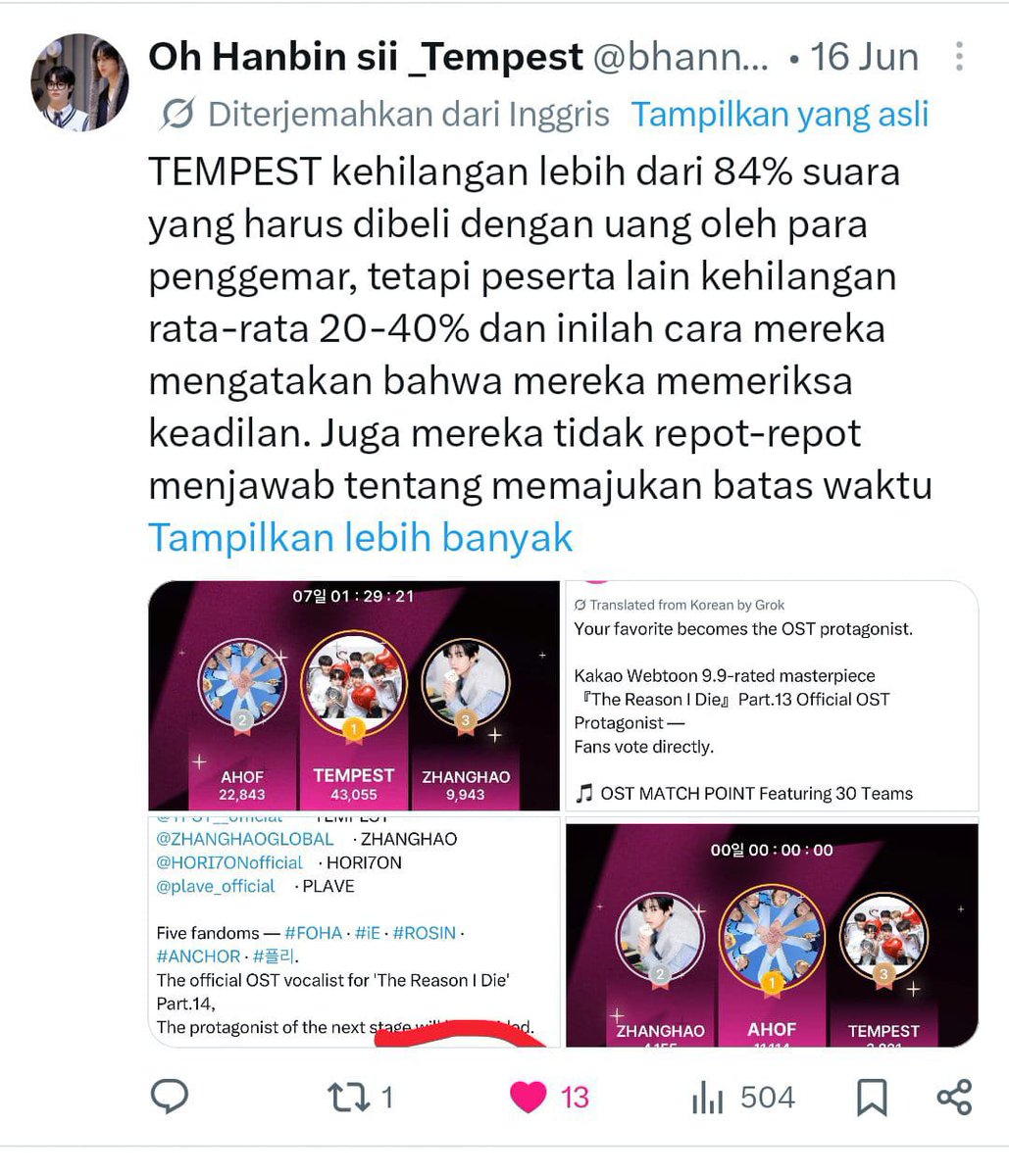 mey_prasasti's tweet photo. Bukti kecurangan kalian apakah ini hanya sekedar proyek titipan untuk memenangkan 1 grup idola anda ?? Dengan cara memeras uang fandom grup lain ??
#XODIAC #TEMPEST #AHOF https://t.co/tQm5mBjKz6