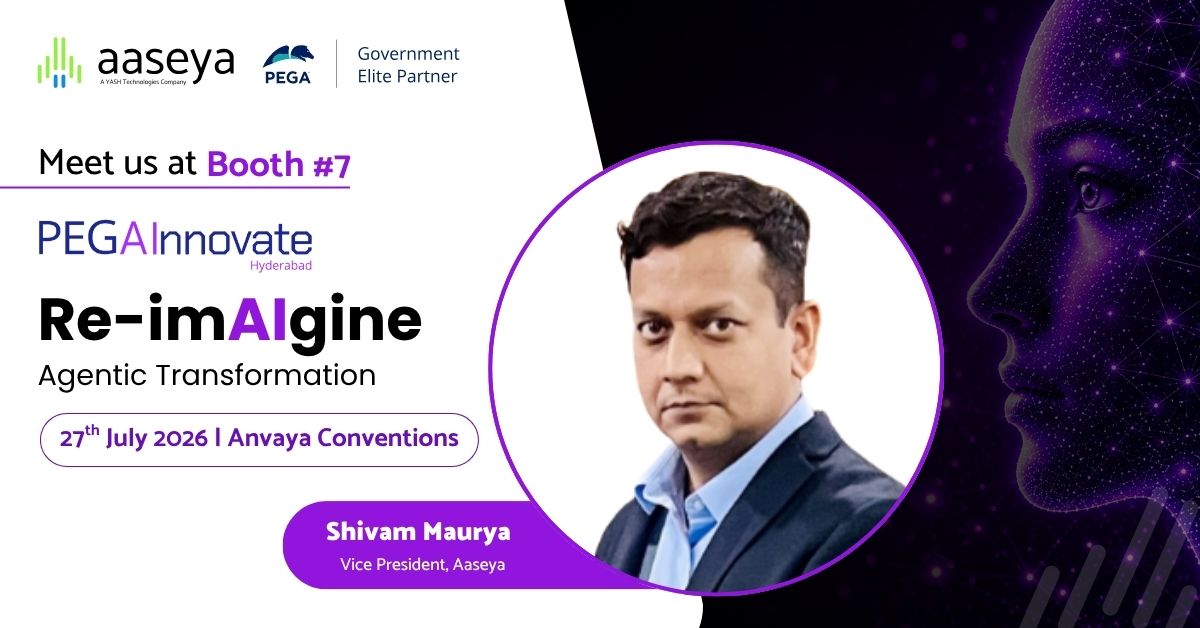 AaseyaIT's tweet photo. X Post (Short Version)Meet Shivam Maurya, VP – Global Alliances, Practice & Pre-Sales, at #PEGAInnovate2026 Hyderabad.
📍 Booth #7 | Anvaya Conventions
📅 27 July
#Aaseya #AgenticAI #Pega #EnterpriseTransformation https://t.co/ScM1k9KSrV