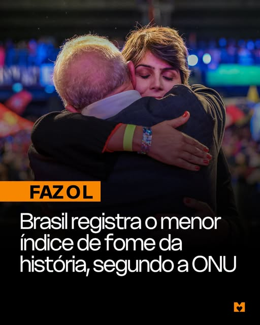 Sergiomariano6's tweet photo. No governo #Lula, o #Brasil alcançou uma redução histórica da #fome. A parcela da população em situação de insegurança alimentar grave caiu 91% na comparação entre o período de 2021 a 2023 e o de 2023 a 2025, segundo relatório da ONU. Em 2025, apenas 0,6% da população brasileira. https://t.co/XCLcQG2cVd