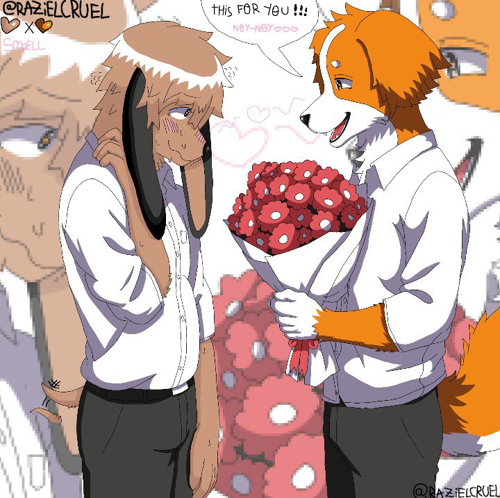 Razielcruel's tweet photo. These two dogs are so silly. :)

#smell #smellnagabe #furryart #noi #furry #fanart #myart https://t.co/pHdZ2zLXBb