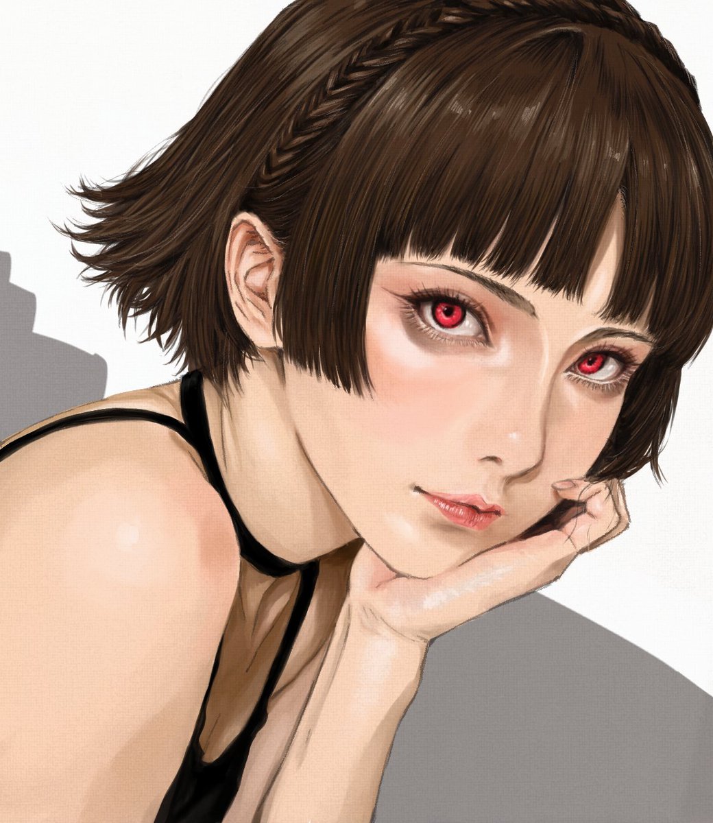 jun89190's tweet photo. P5
新島さん

＃ペルソナ5　＃新島真 https://t.co/8qFxFGGebE