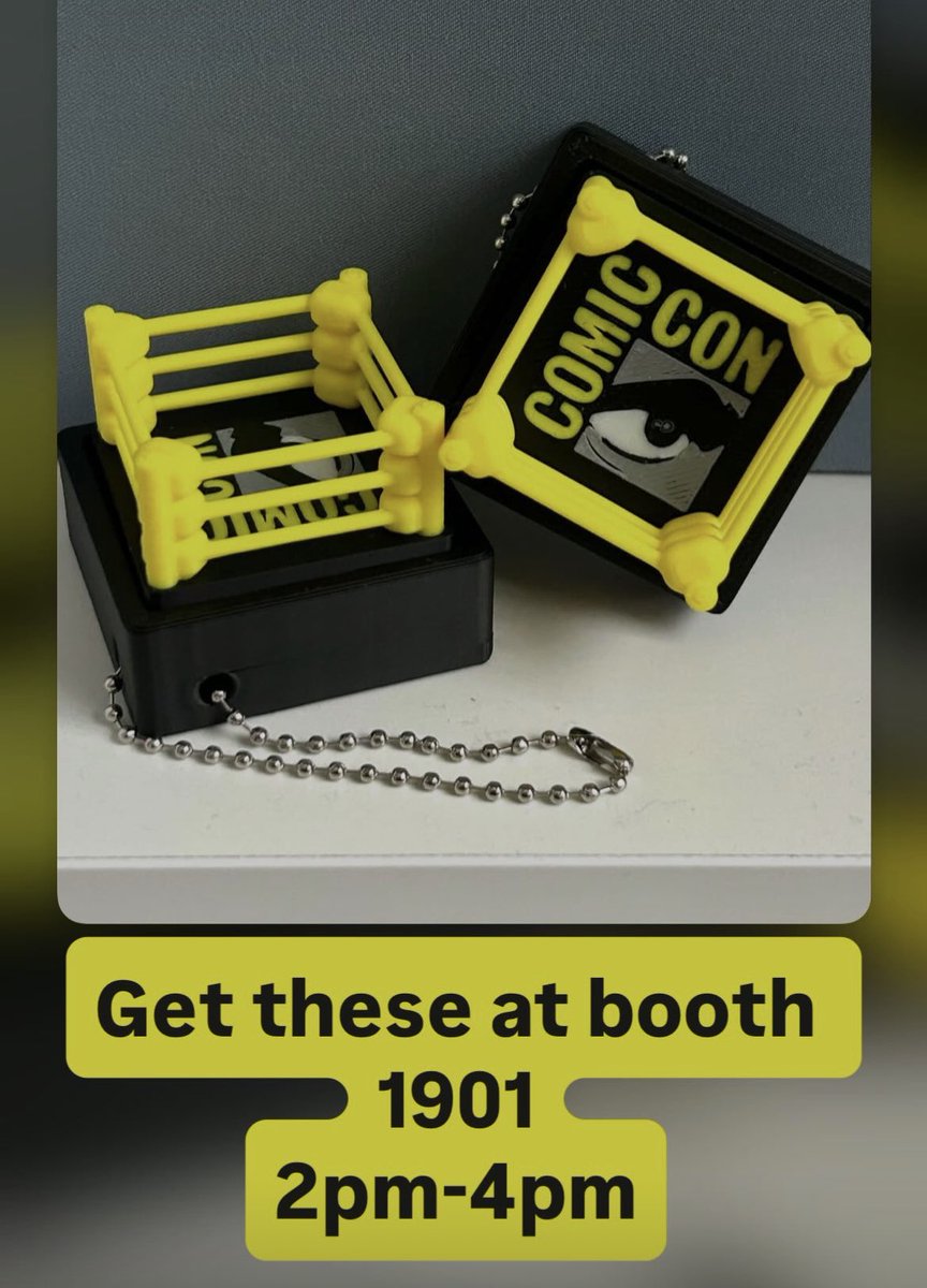 BranCutler's tweet photo. 🚨TODAY!🚨

Headlocked Comics booth 1901
2pm-4pm

Buy one of my clicker rings, get a comic con ring FREE! 

I’ll have all sorts of colors (some not even on my Etsy yet) https://t.co/JgvbVj8Hp7