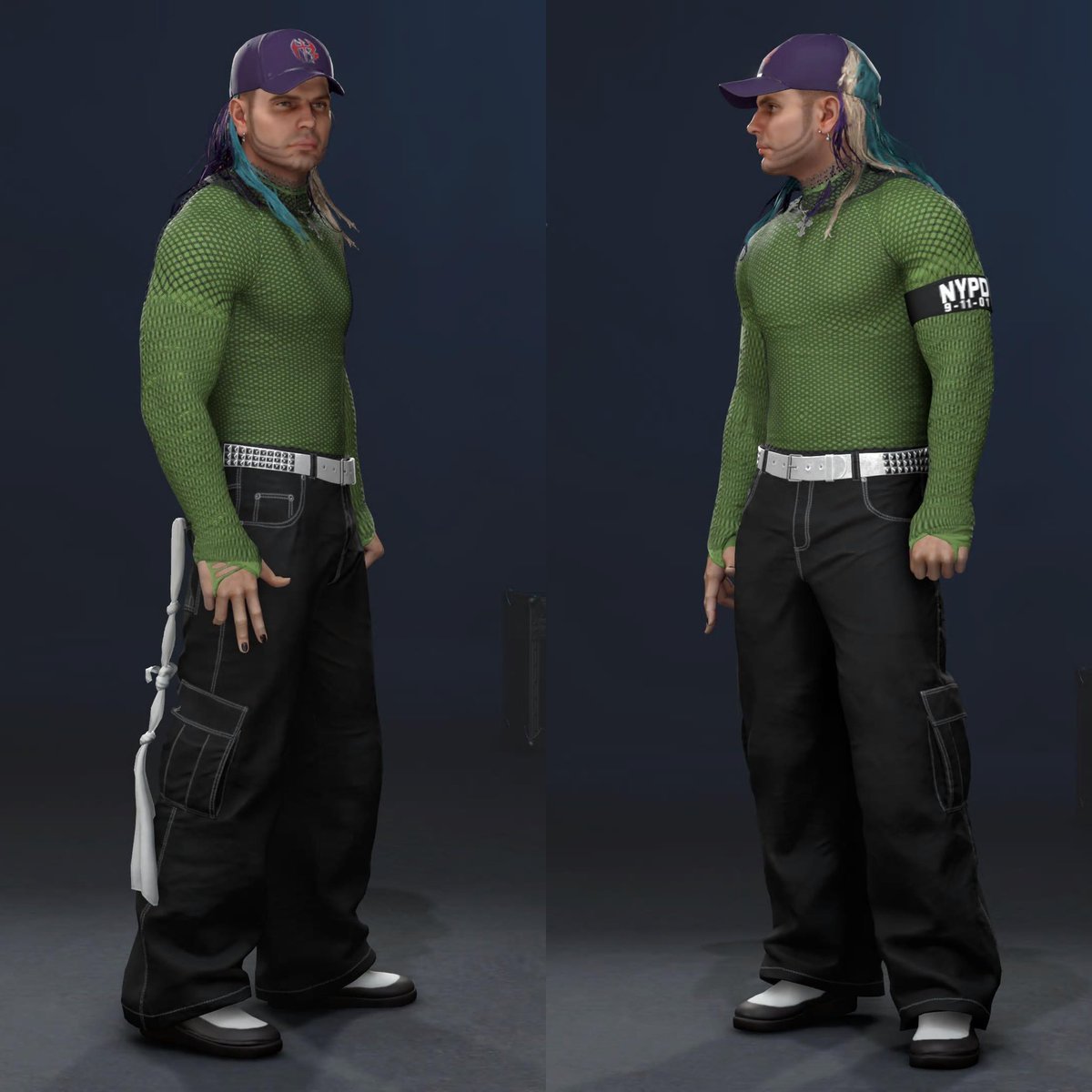 CloudWrestling's tweet photo. These attires for Jeff Hardy ’00 are Fire 🔥

Huge shoutout to @Grimm2KOfficial for absolutely cooking with this one!

I’m genuinely loving this Hardy pack. The model looks incredible, and these attires are on another level.

It’ll be available on Community Creations very soon, so stay tuned! 👀

I’ll drop the hashtags in the comments as soon as it goes live. 🤘

#WWE2K26 #WWERaw