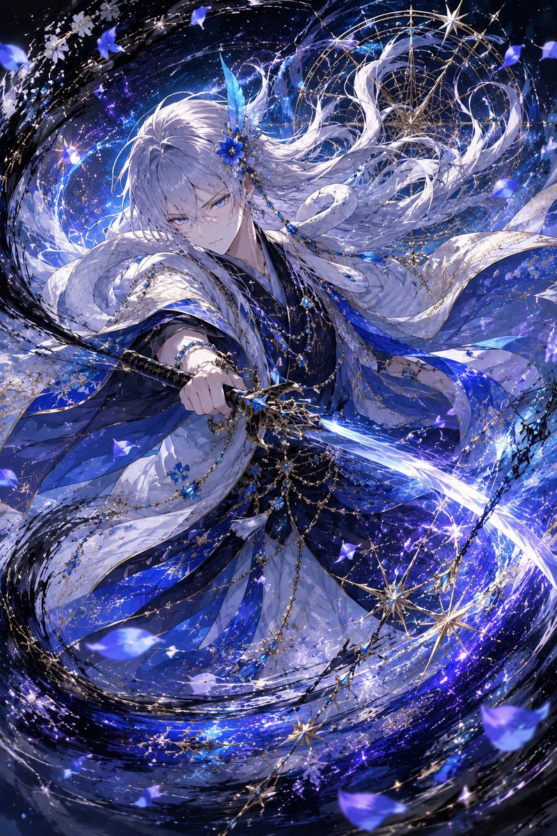 sora13946's tweet photo. 動きのあるイラストを作りたいと思った時に作ったやつ。
藍月が戦っているところ。
妹の白藍を守る為なら何でもしそうなお兄ちゃん。
#ProjectYoisei
#藍月
#AIイラスト https://t.co/39bmduQIn7
