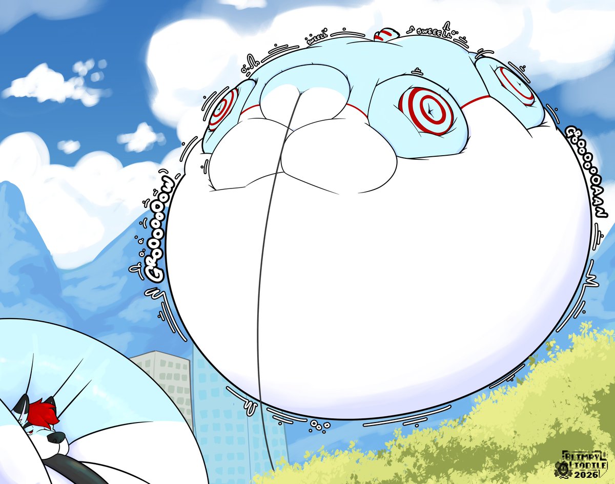 RadixTheFoxAD's tweet photo. This is one of the best ways to relax in my opinion. Just stick a hose in my mouth or my butt and let the helium flow ~ I'll gladly float around the city as a blimp for a while, enjoying the pressure high ~  
YCH by:@BlimpyLiodile https://t.co/gH75WcI9dK