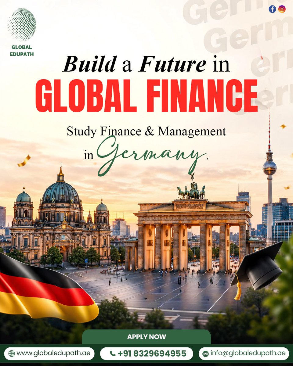 globaledupathae's tweet photo. A degree in Finance &amp; Management from Germany can help you develop international skills, industry knowledge, and a career-ready mindset for the global market.
Take the next step towards your dream career and unlock opportunities beyond borders. 🚀
.
#studyabroad #germanyeducation https://t.co/QbBG9LjNGc
