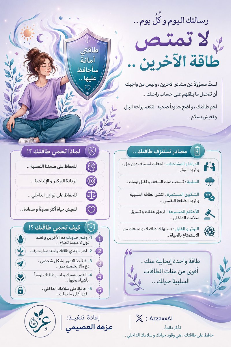 AzzaxxAI's tweet photo. -
مساء الإيجابية 💜🍃
كُونوا بخير دائماً  🫡 https://t.co/TGsH42HJbp