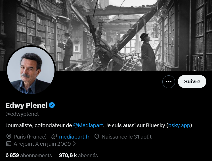 SimonRotig's tweet photo. A moins d'un an des présidentielles, Edwy Plenel est de + en + en roue libre sur ce réseau, sur lequel il compte près d'1M de followers. Est-il encore membre de la rédaction de @Mediapart, dont il a été l'unique incarnation pendant 16 ans ? C'est flou (1/9) ⤵️ https://t.co/ISARoWTV4D