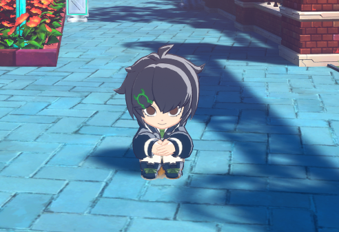 KasualZenkai's tweet photo. Peni's sit emote in the lobby is adorable https://t.co/pifWVDcDd1
