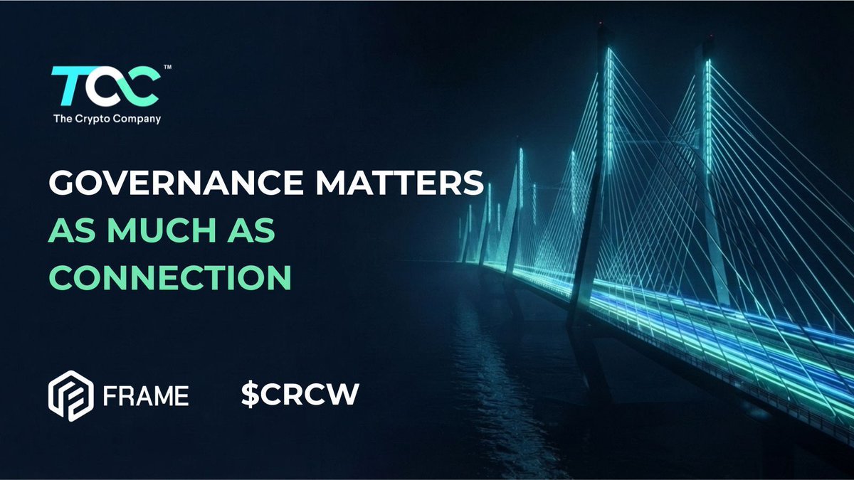 TheCryptoCo's tweet photo. The way a bridge is governed can matter as much as the chains it connects. 

$CRCW #blockchain #Web3 https://t.co/hAEPokN1m9