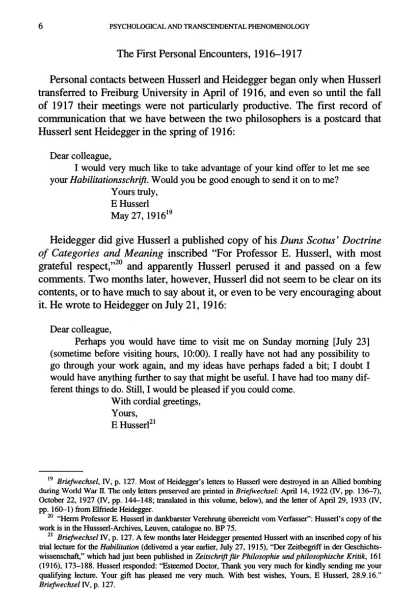 DawsonSWilliams's tweet photo. The beginnings of a legendary philosophical friendship (between Husserl and Heidegger.) https://t.co/WNmeiQyNCs